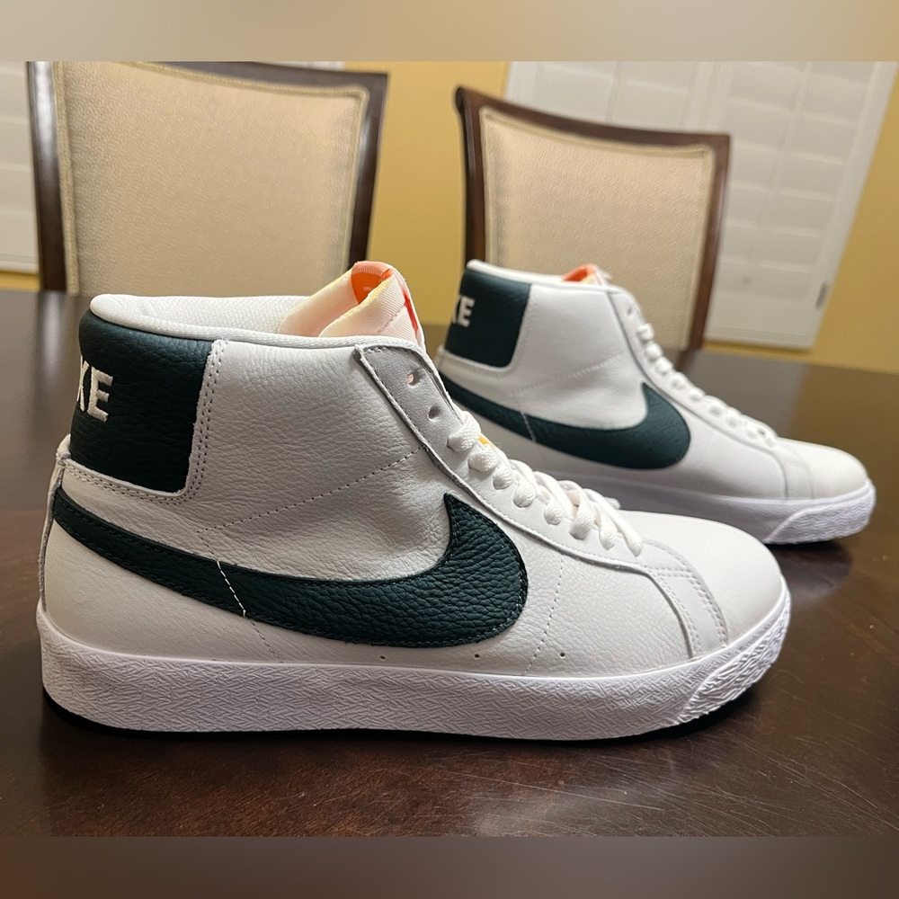 New Nike Blazer Mid ISO SB White Green Sneaker Shoes Size US 11 - Picture 2 of 14